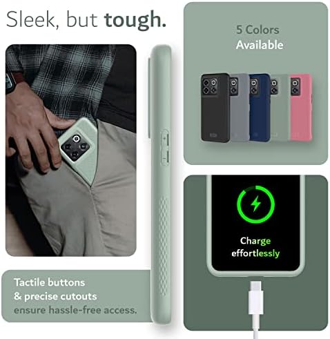אחיזת Tudia Dualshield מיועדת ל- OnePlus10t Case 5G, [Mergegrip] אטום זעזועים כיתה צבאית דקה שכבה